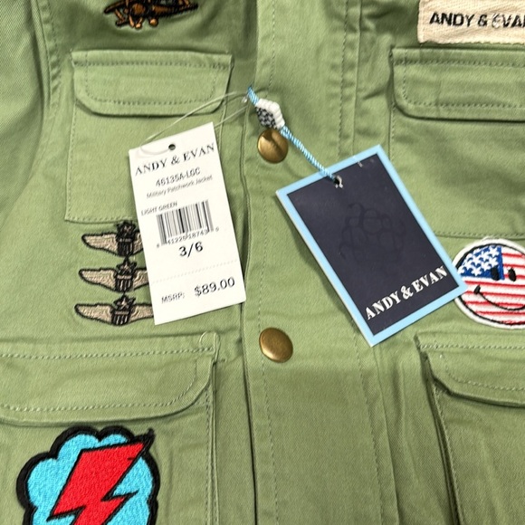 Andy & Evan Andy & Evan Baby Boys Military Patchwork Jacket - Infant - Picture 3 of 6